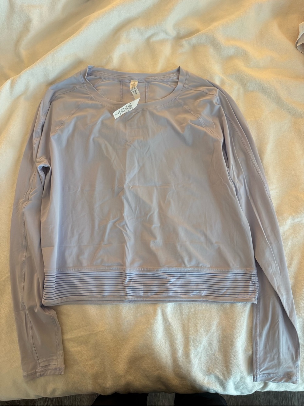 Womens Long-Sleeve Active Top in Light Lavender